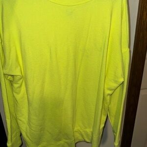 Aerie Neon Yellow Terry Cloth Sweater